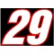 29 Race Number 2 Color Switzerland Inserant Font Decal / Sticker