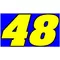 48 Race Number 2 Color Aardvark Font Decal / Sticker