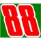 88 Race Number 2 Color Impact Font Decal / Sticker