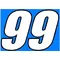 99 Race Number 2 Color Decal / Sticker