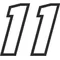 11 Race Number Motor Font Decal / Sticker