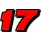 17 Race Number 2 COLOR Decal / Sticker