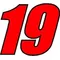 19 Race Number 2 Color Impact Font Decal / Sticker