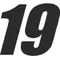 19 Race Number Impact Font Decal / Sticker