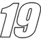 19 Race Number Impact Font Decal / Sticker