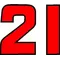 21B Race Number 2 color Decal / Sticker