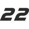 22 Race Number AF Pespi Font Decal / Sticker