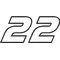 22 Race Number AF Pespi Font Decal / Sticker