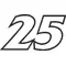 25 Race Number France Bold Font Decal / Sticker