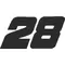 28 - Race Number Decal / Sticker SOLID