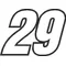 29 Race Number Switzerland Inserant Font Decal / Sticker