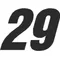 29 Race Number Switzerland Inserant Font Decal / Sticker