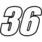 36 Race Number Impact Font Decal / Sticker