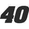 40 Race Number Aardvark Font Decal / Sticker