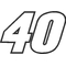 40B Race Number Outline Decal / Sticker