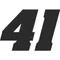 41 Race Number Aardvark Font Decal / Sticker