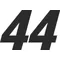 44 Race Number Switzerland Font Decal / Sticker