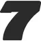 7 Race Number Decal / Sticker