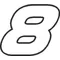 8 Race Number AF Pespi Font Decal / Sticker