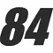 84 Race Number Impact Font Decal / Sticker