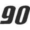 90 Race Number Solid Decal / Sticker