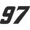 97 Race Number SOLID Nascar Decal / Sticker