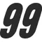 99 Race Number Solid Decal / Sticker