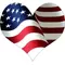 American Flag Heart 02 Decal / Sticker