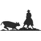 Cowboy and Cow Decal / Sticker