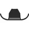 Cowboy Hat Decal / Sticker 02