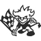 Devil Boy with Checkered Flag Decal / Sticker Design 1