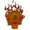 Flaming Skull Decal / Sticker 08