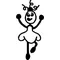 Ballerina Stick Figure Decal / Sticker