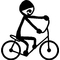 Bicycle Stick Figure Decal / Sticker 01
