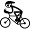 Bicycle Stick Figure Decal / Sticker 02