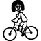 Bicycle Stick Figure Decal / Sticker 03
