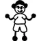 Boy Stick Figure Decal / Sticker 02