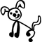 Dog Stick Figure Decal / Sticker 01