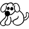 Dog Stick Figure Decal / Sticker 03