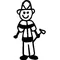 Fireman Stick Figure Decal / Sticker 02