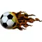 Flaming Soccer ball decal / sticker