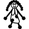 Girl Stick Figure Decal / Sticker 12