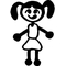 Girl 13 Stick Figure Decal / Sticker