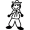 Hat Guy Stick Figure Decal / Sticker