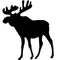 Moose Decal / Sticker 04