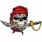 Pirate Skull with Sword Decal / Sticker