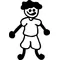 Shorts Boy Stick Figure Decal / Sticker 03