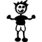 Shorts Boy Stick Figure Decal / Sticker 08