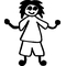 Shorts Girl Stick Figure Decal / Sticker 02