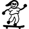 Skateboarder Stick Figure Decal / Sticker